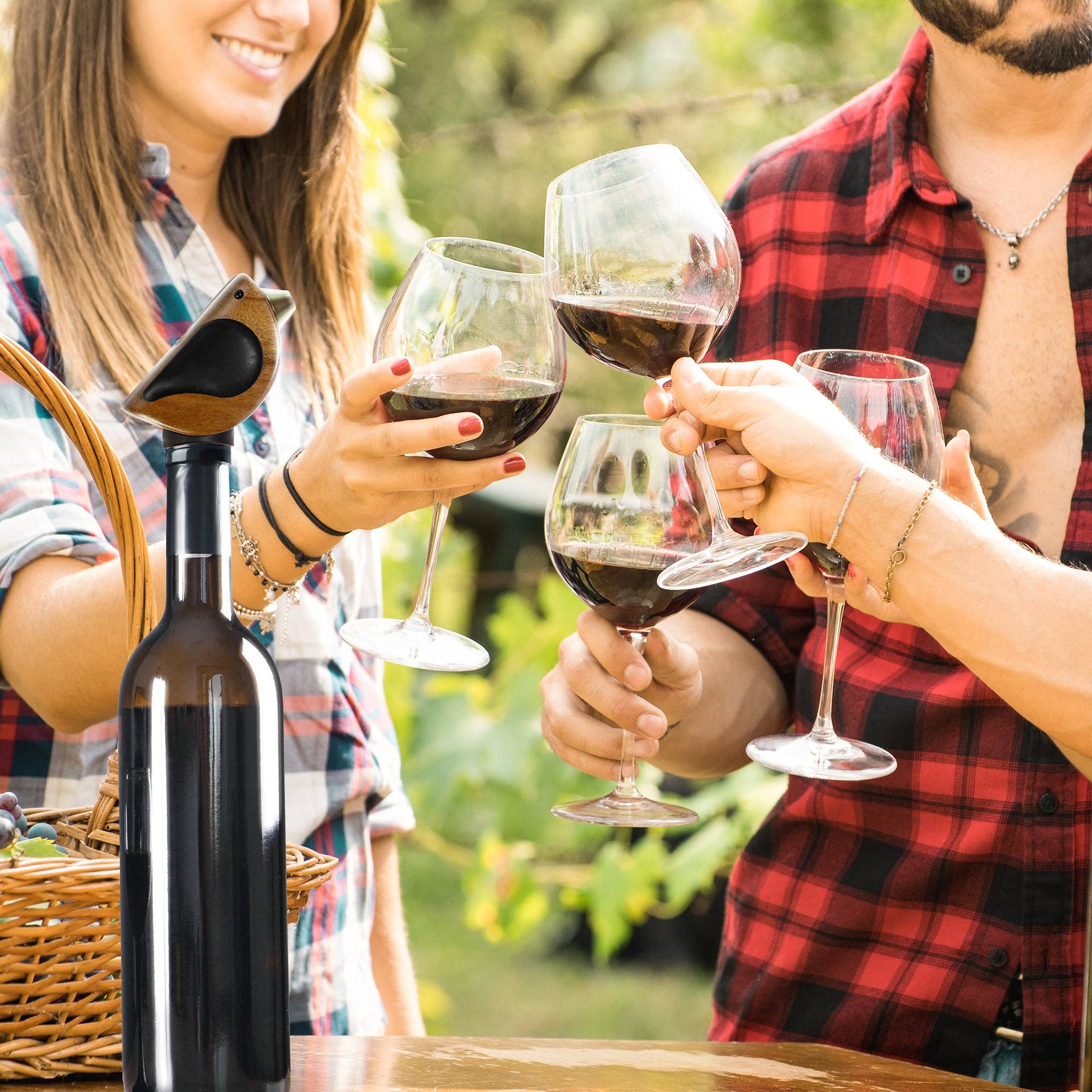 Songbird Specialties® "Singing" Wine Bottle Pourer, Black