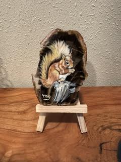 Squirrel on Agate 5"-6"