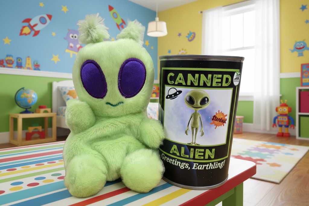 Canned Alien | Stuffed Plush | Funny Jokes Extraterrestrial
