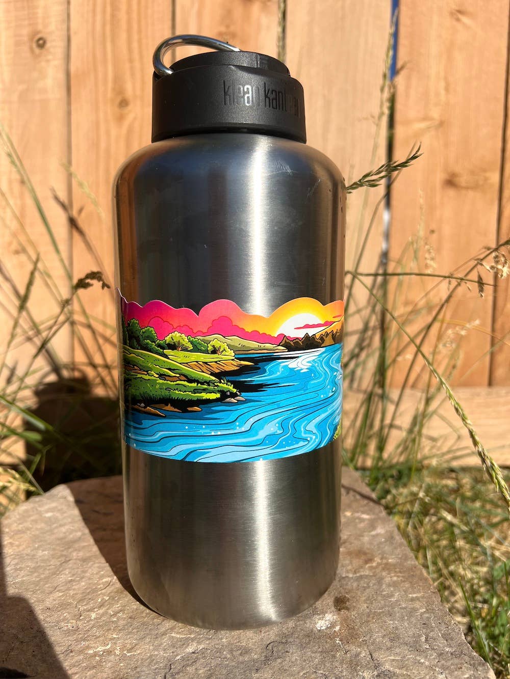 River Sunset Flyfishing Sticker Wrap