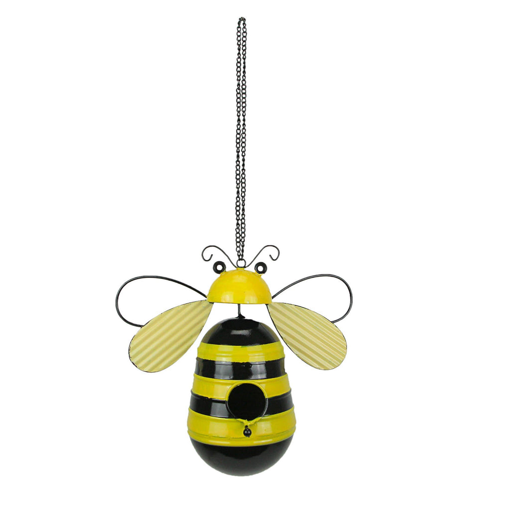 Metal Bumble Bee Hanging Birdhouse For Garden