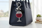 Sparkling Rhinestones Charm - Wine Glass