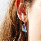 PAUA SHELL EARRINGS | PETITE STERLING SILVER DROP EARRINGS