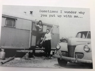 Put Up With Me Greeting Card