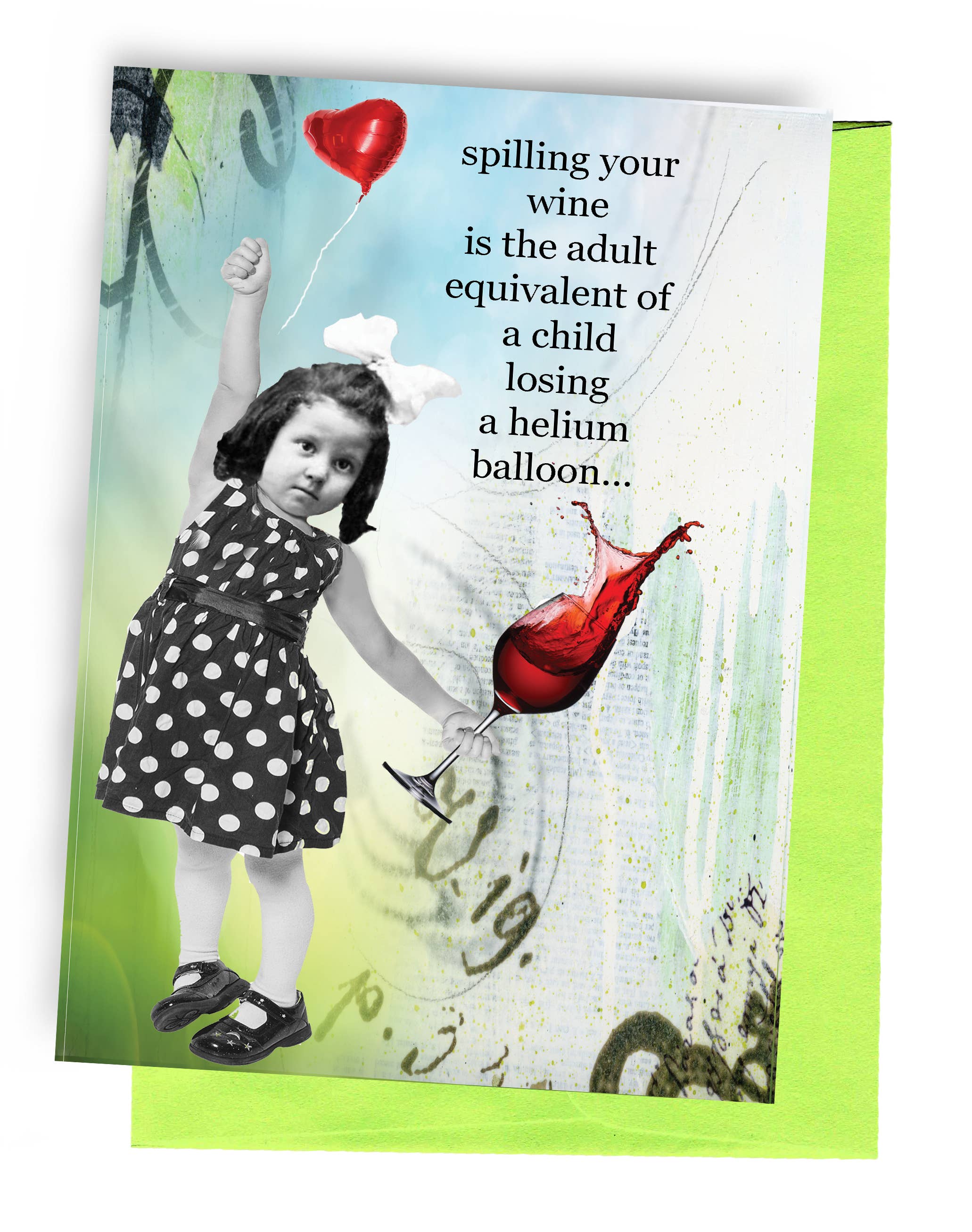 Helium Balloon Greeting Card