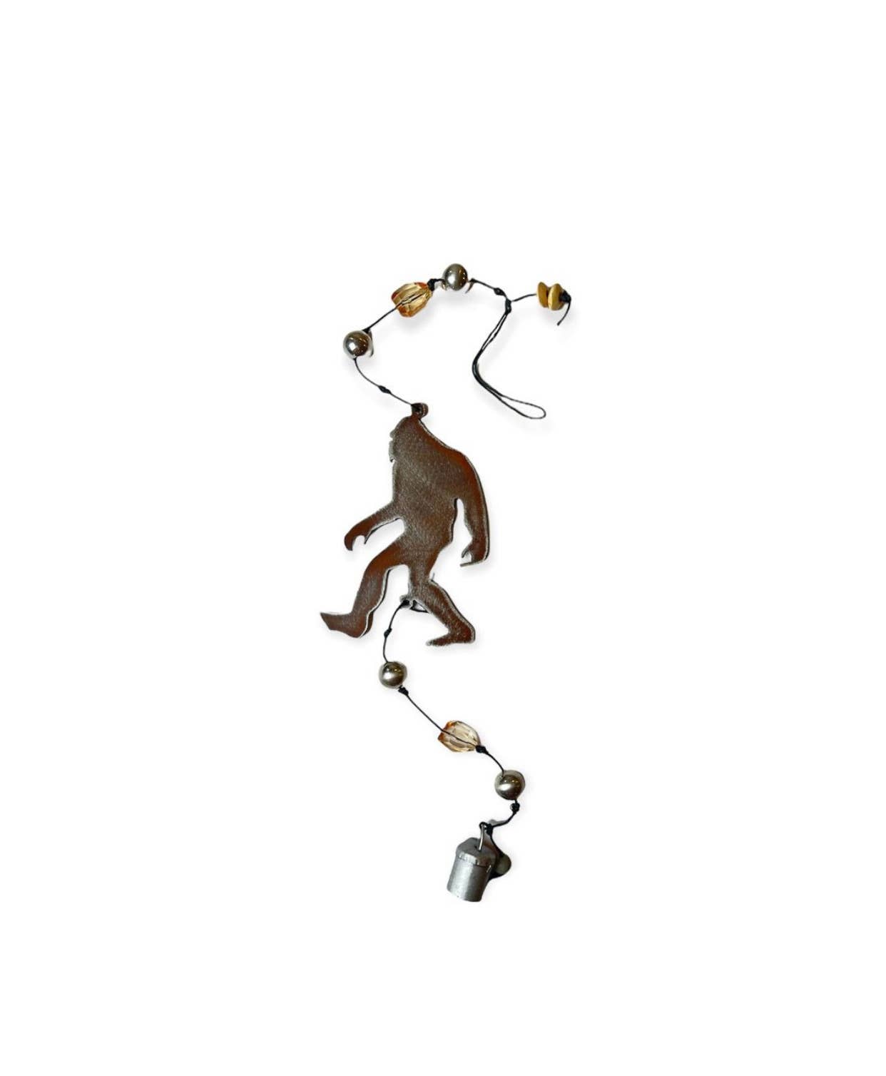 Bigfoot wind chime Sasquatch yeti bell lodge souvenir cabin