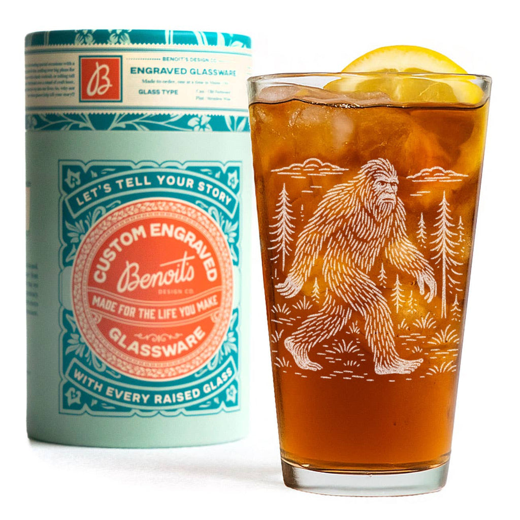 Sasquatch Drinking Glass