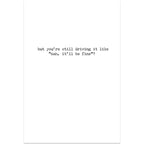 Check Engine Light Greeting Card
