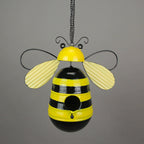 Metal Bumble Bee Hanging Birdhouse For Garden