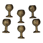 Antique Gold Finish Cast Iron Wine Glass Drawer Pulls