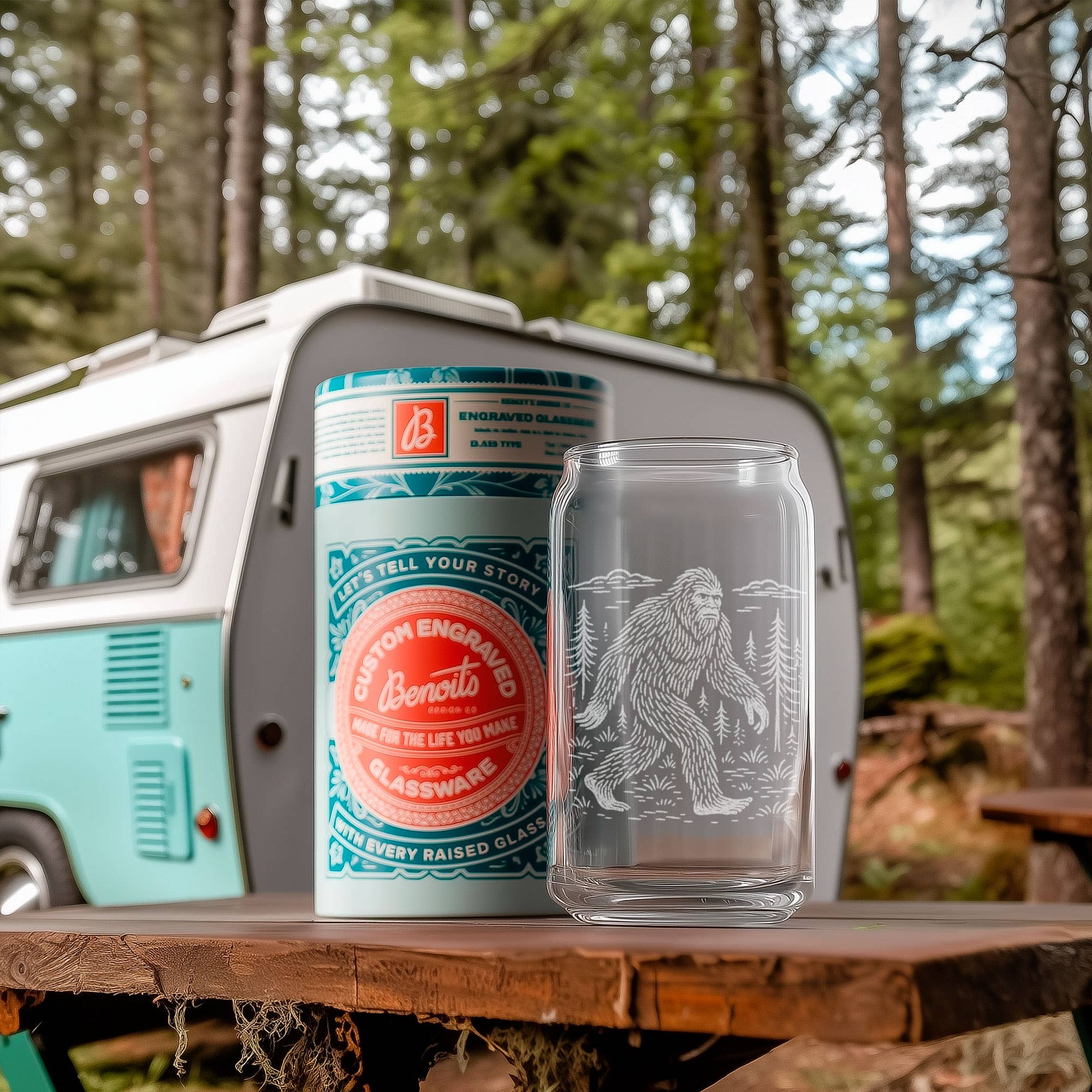 Sasquatch Drinking Glass
