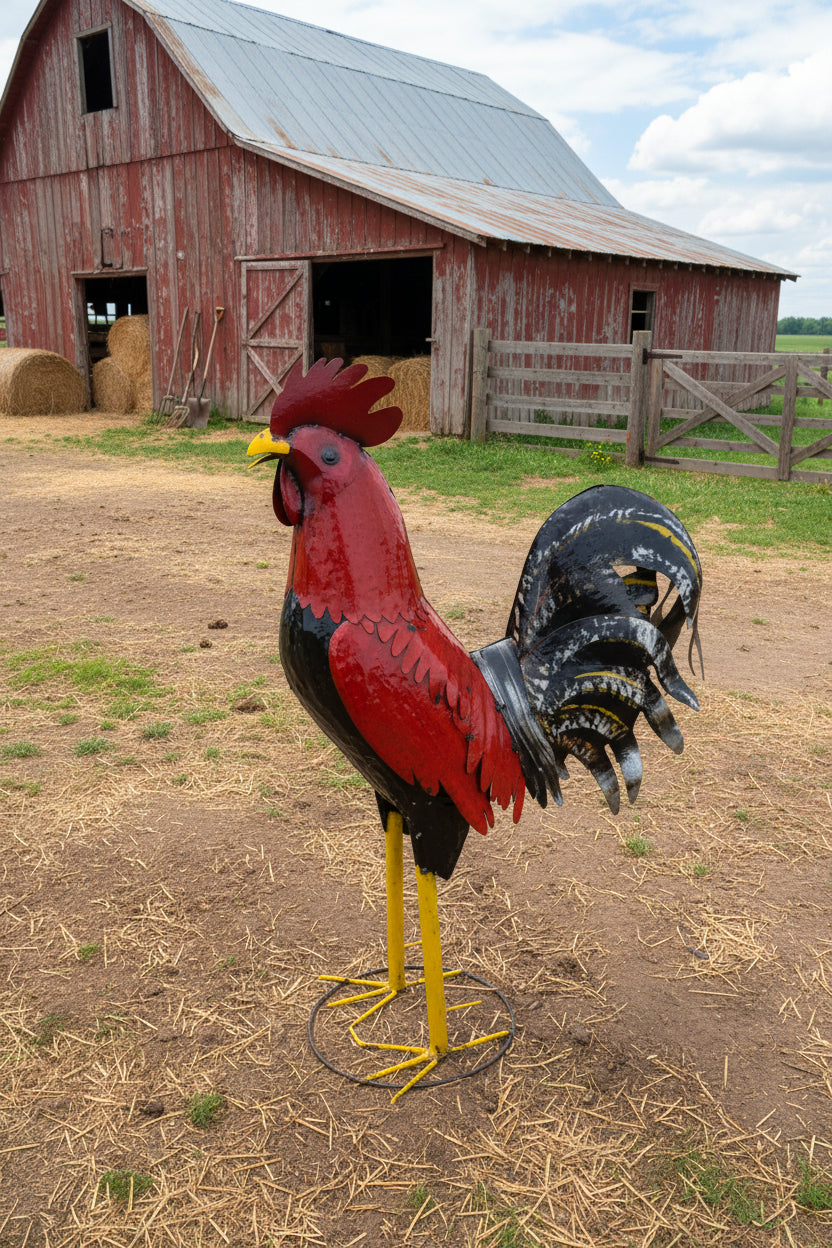72" Red Rooster