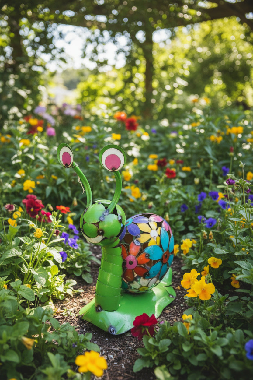 Snail with flower shell