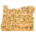 Destination Oregon Cutting Board with Engraved Artwork