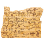 Destination Oregon Cutting Board with Engraved Artwork