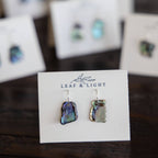 PAUA SHELL EARRINGS | PETITE STERLING SILVER DROP EARRINGS