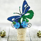 Metal Wine stopper barware kitchen  butterfly garden cork