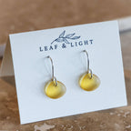 AMBER COASTAL GLASS DROP EARRINGS | STERLING SILVER