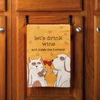 Drink Wine And Judge The Humans Kitchen Towel