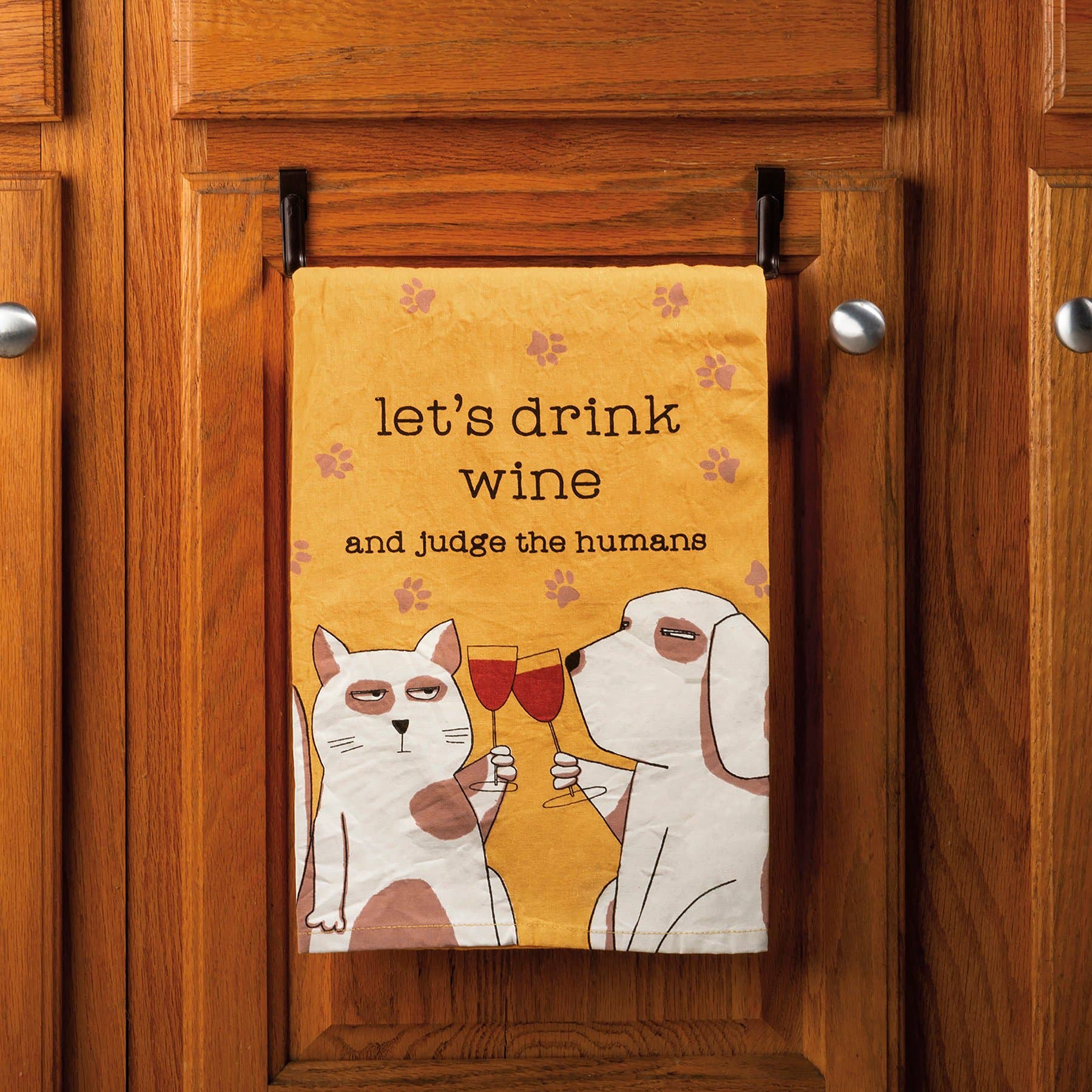 Drink Wine And Judge The Humans Kitchen Towel