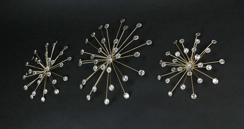 Jeweled Metal Sunburst Wall Decor