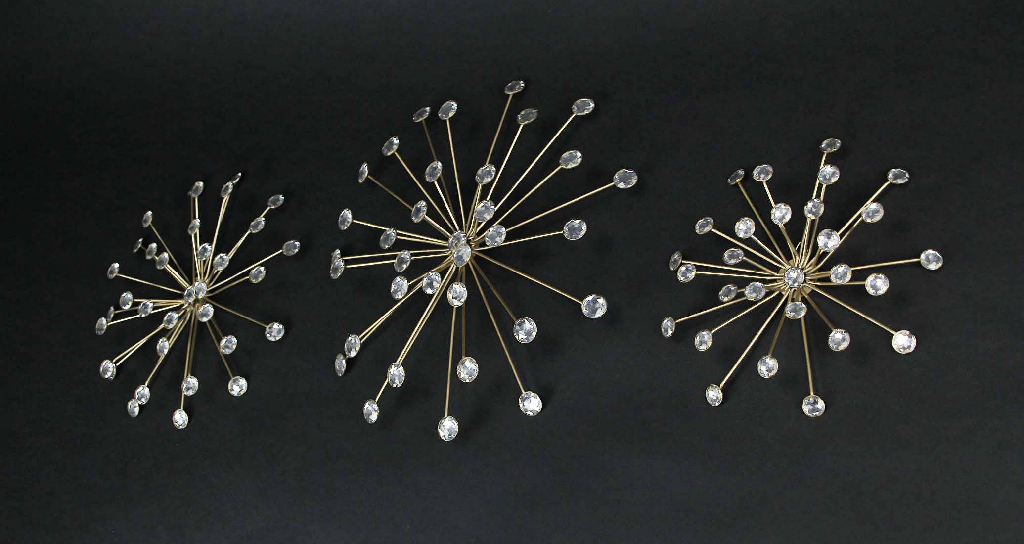 Jeweled Metal Sunburst Wall Decor