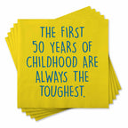 Funny Cocktail Napkins - The first 50 years