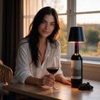 Wine Bottle Lamp - Black