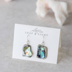 PAUA SHELL EARRINGS | STERLING SILVER DROP EARRINGS
