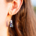 PAUA SHELL EARRINGS | STERLING SILVER DROP EARRINGS