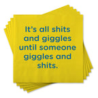 Funny Cocktail Napkins - Shits and Giggles