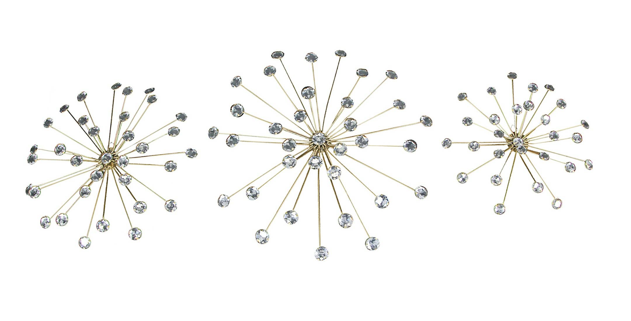Jeweled Metal Sunburst Wall Decor