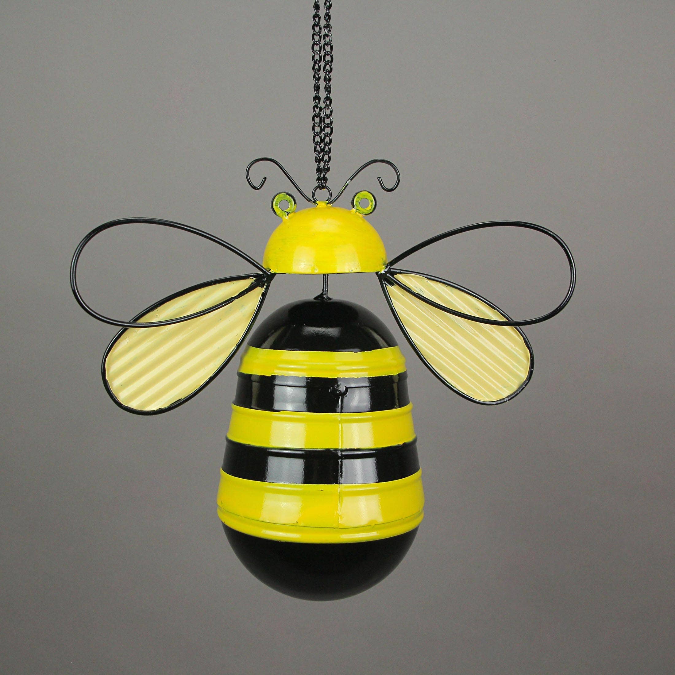 Metal Bumble Bee Hanging Birdhouse For Garden