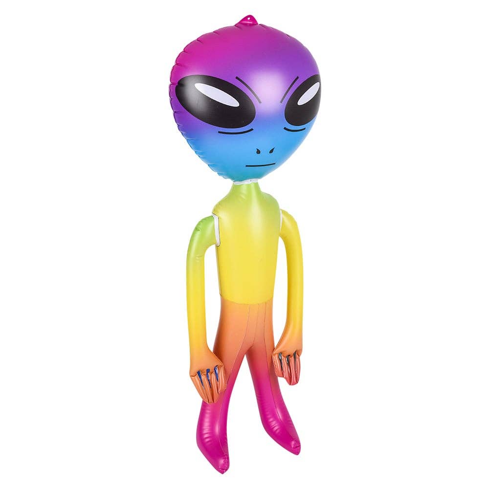 Inflatable Rainbow Alien 36"