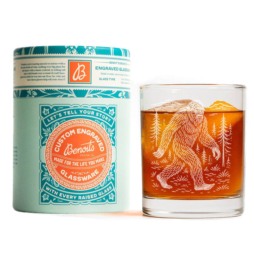 Sasquatch Drinking Glass