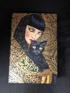 Lady w/Black Cat