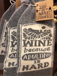 Wine Because Bottle Sock**