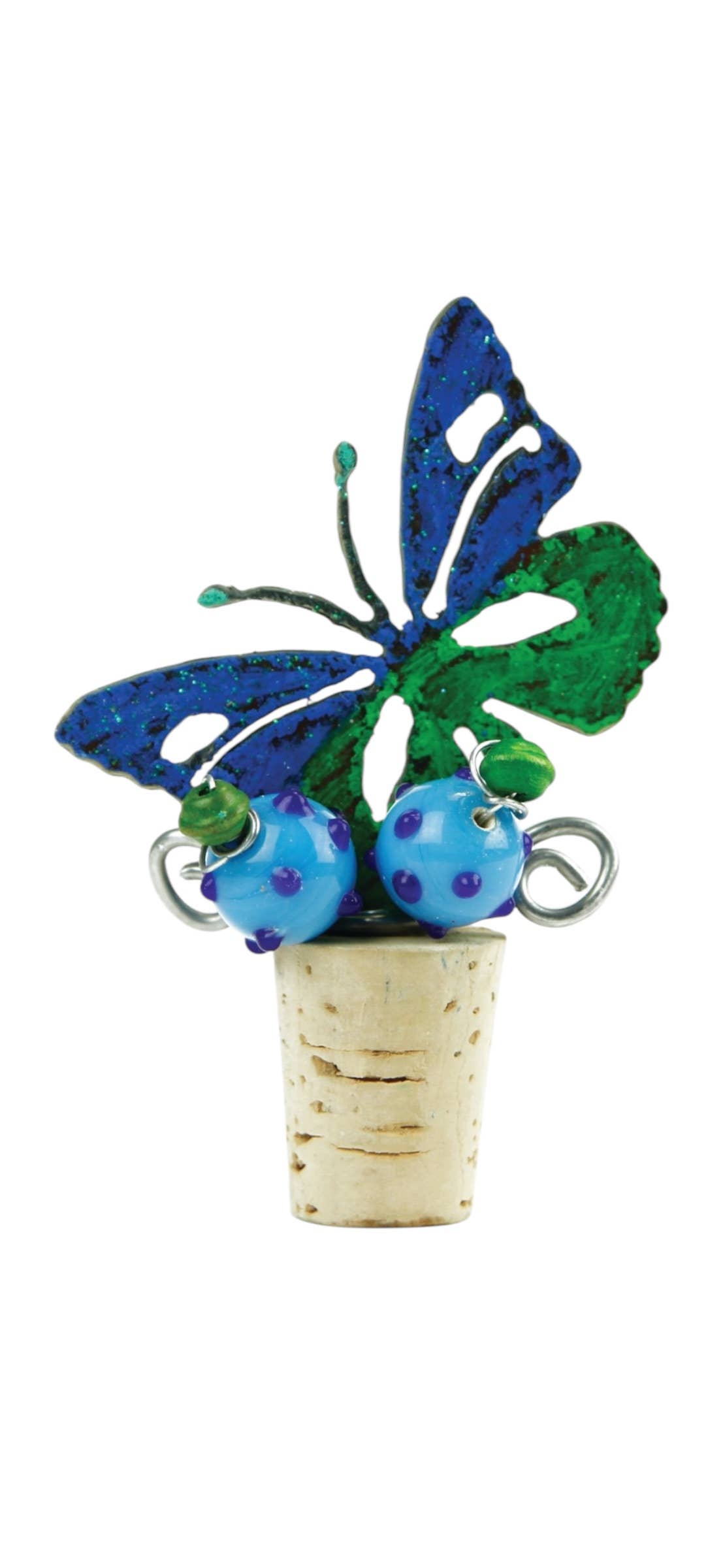 Metal Wine stopper barware kitchen  butterfly garden cork