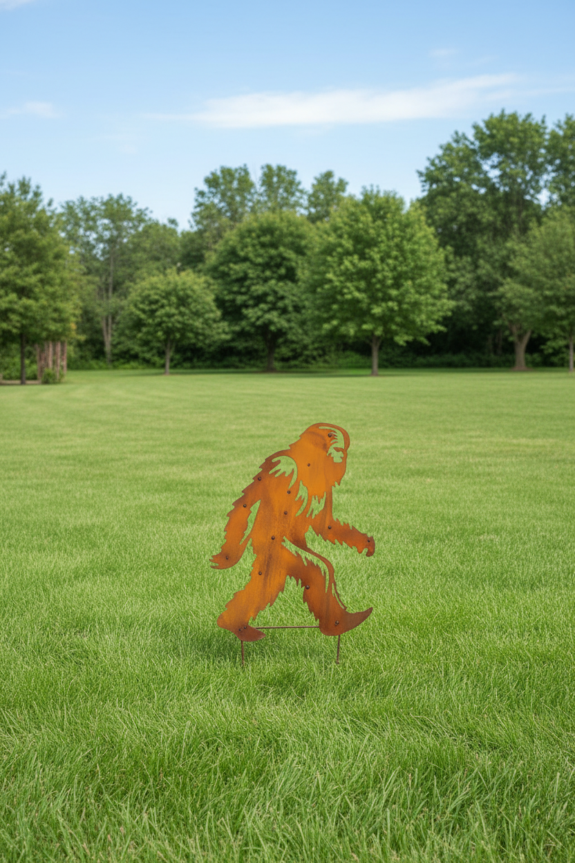 3' Bigfoot Metal Art