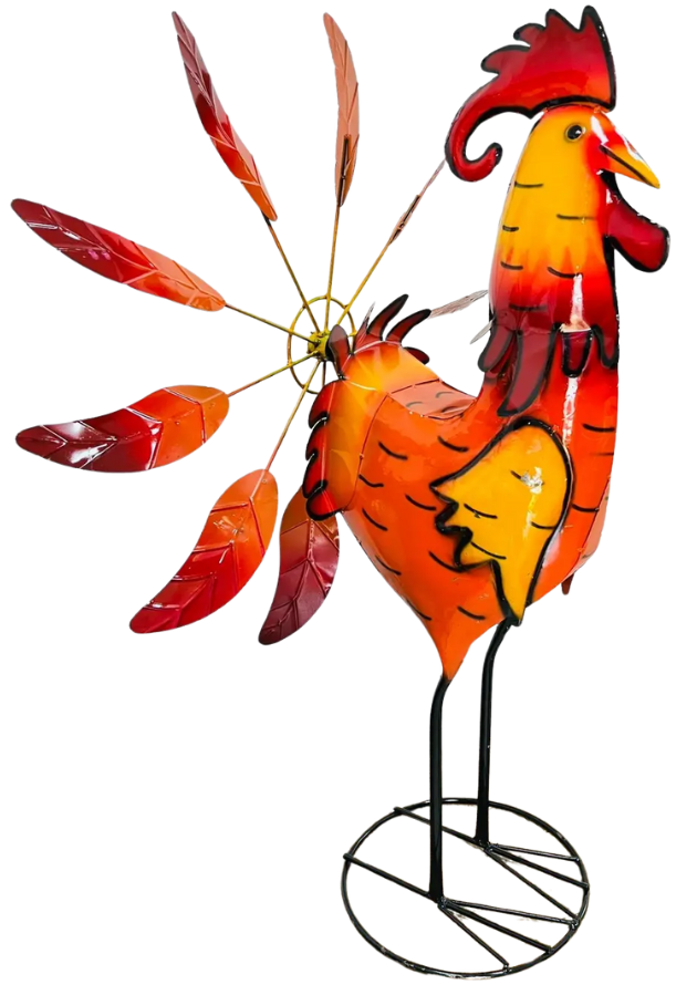 45"H - Rooster Spinner - Asstd. Colors