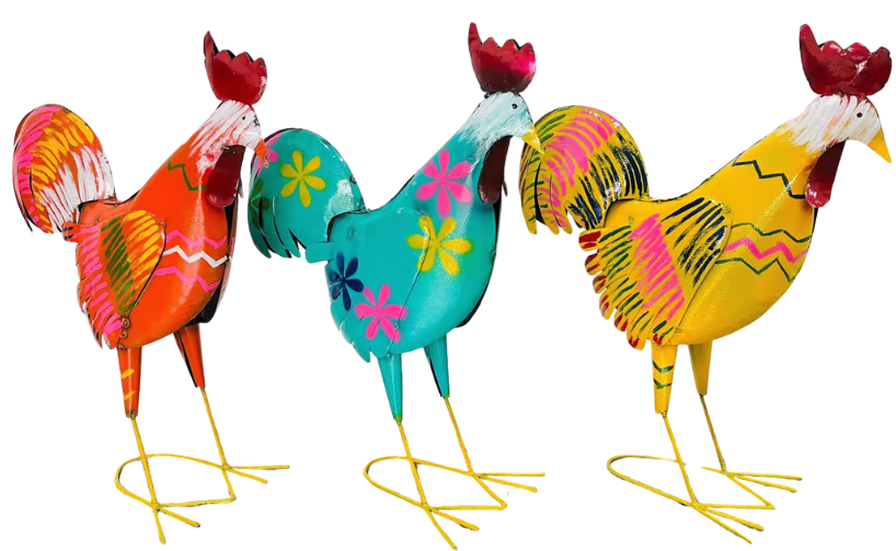 29"H - Colorful Rooster - Asstd. Styles