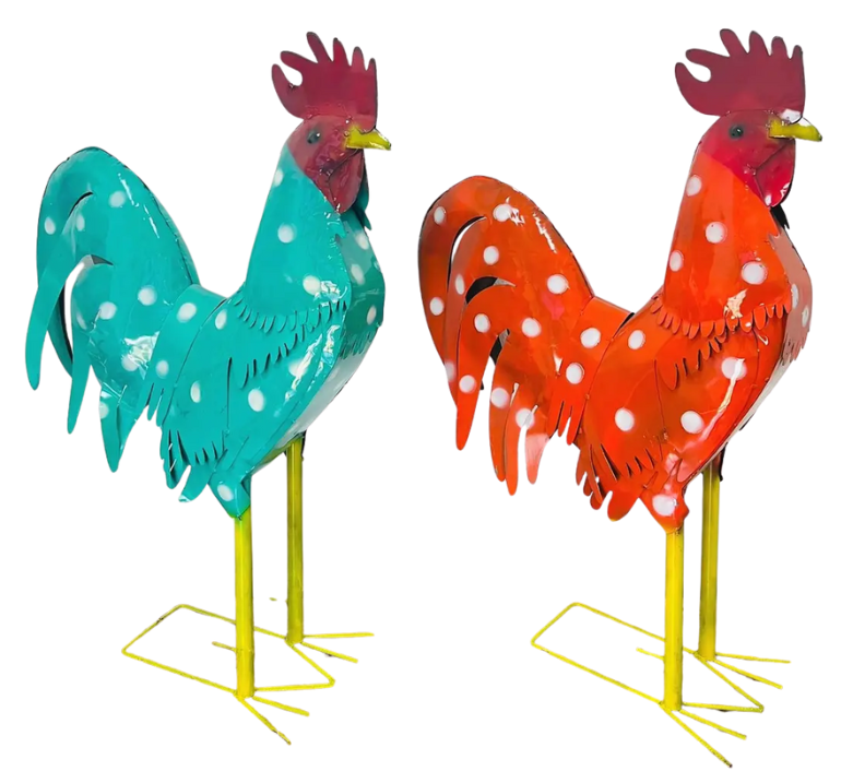 40"H - Polka Dot Rooster - Asstd. Colors