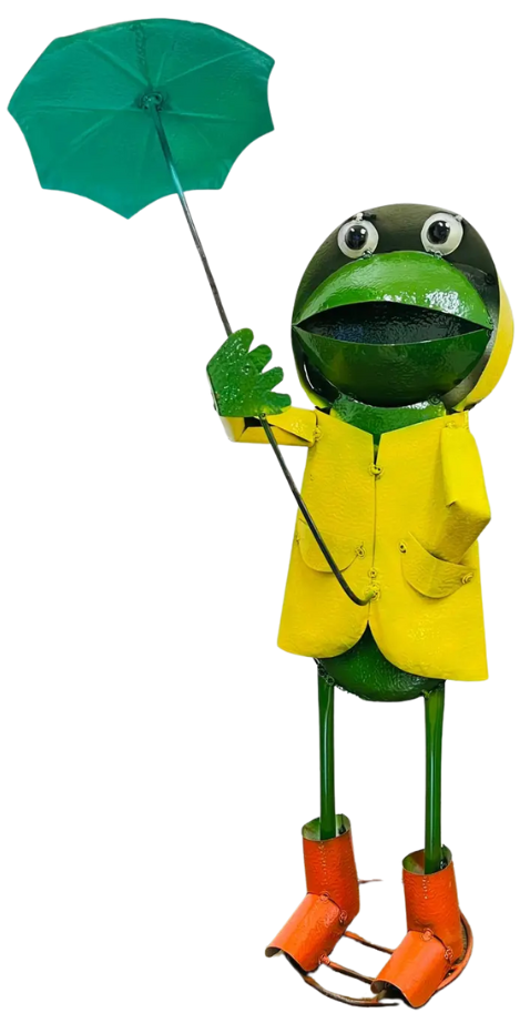 33"H -  Frog with Raincoat