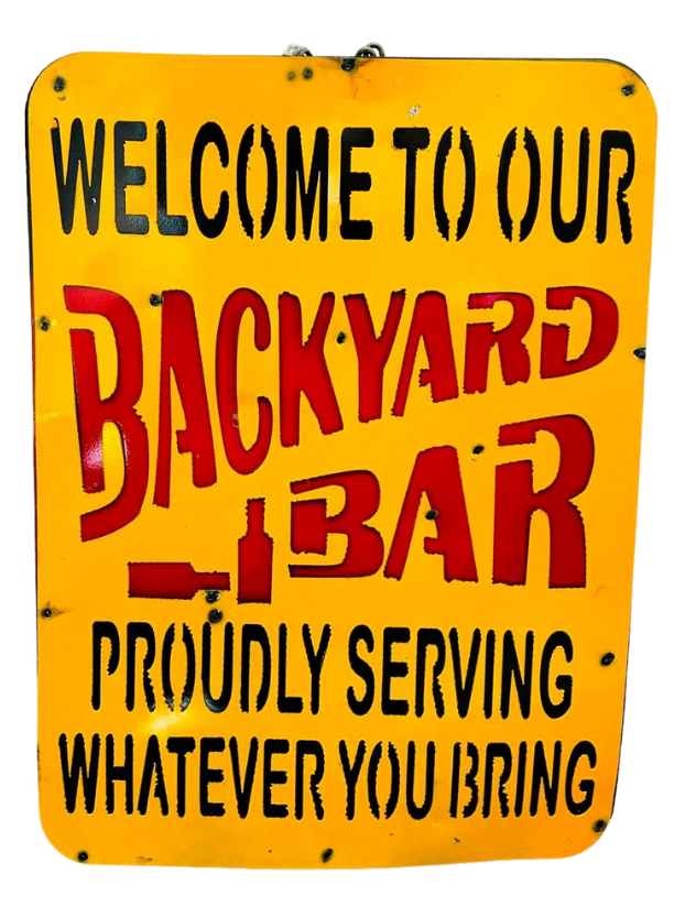 17" Backyard Bar Sign