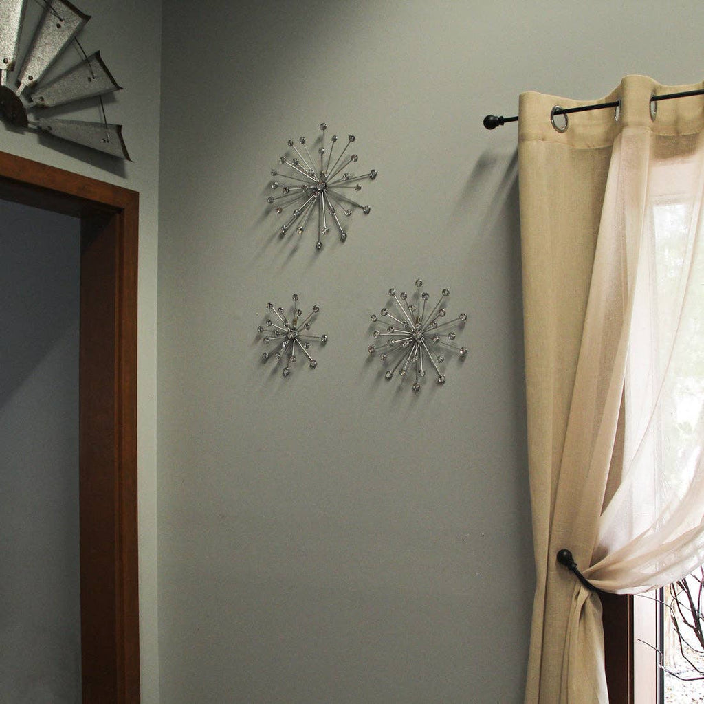 Jeweled Metal Sunburst Wall Decor