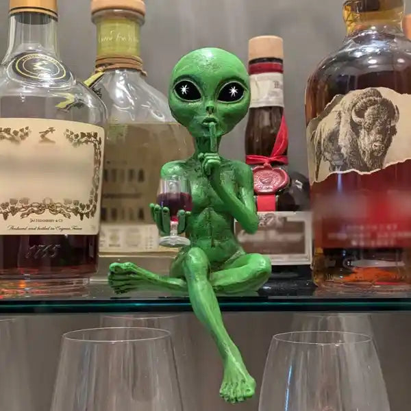 Babe Wine Grn Alien Shelf Sitter