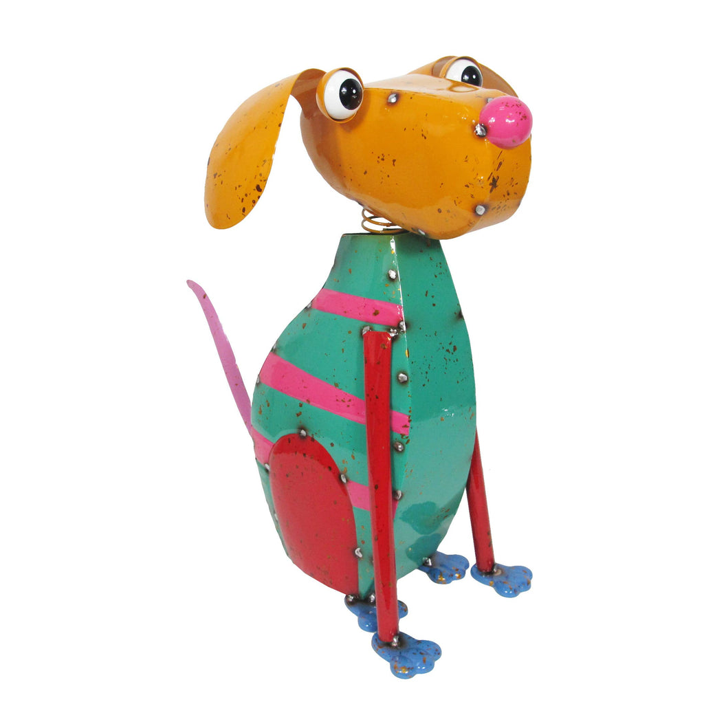 Dog Statue Mtl Orange