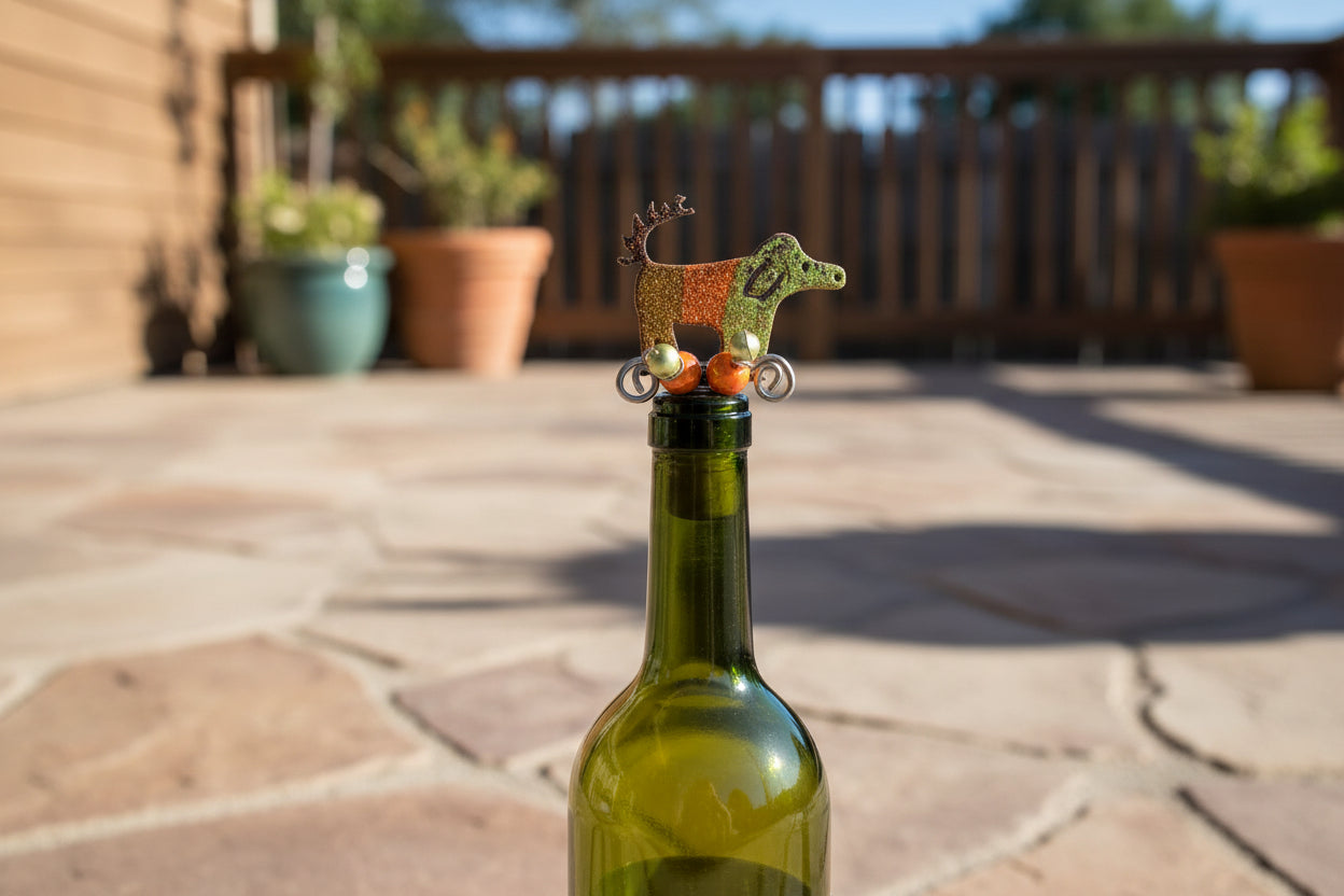 Dog Wine cork kitchen barware handmade USA recycled pet gift