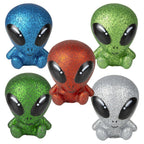 2.5" Rubber Glitter Galactic Alien