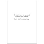 Exhausting Greeting Card